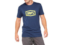 100% Cropped Tech Tee  L navy