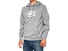 100% Icon Pullover Hoodie  M Heather Grey