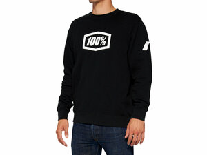 100% Icon Pullover Crewneck Sweatshirt   M black